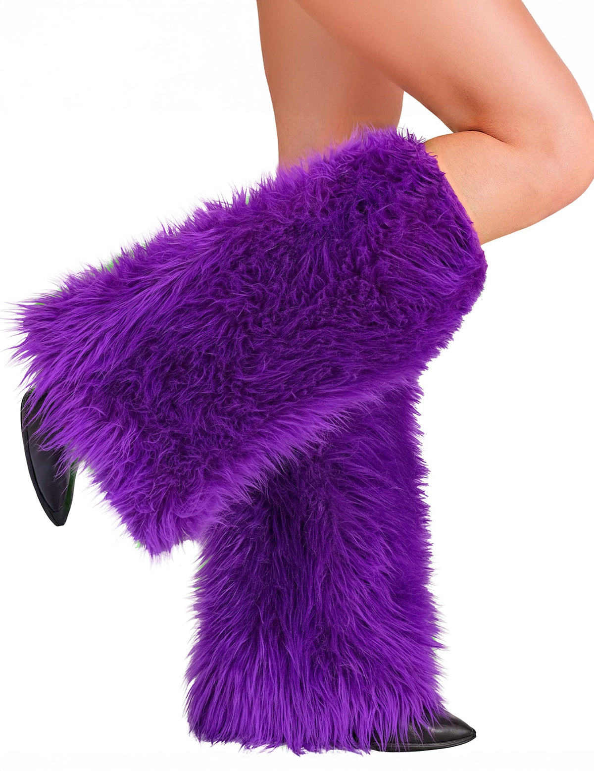 Jambières à poils pour adulte violettes