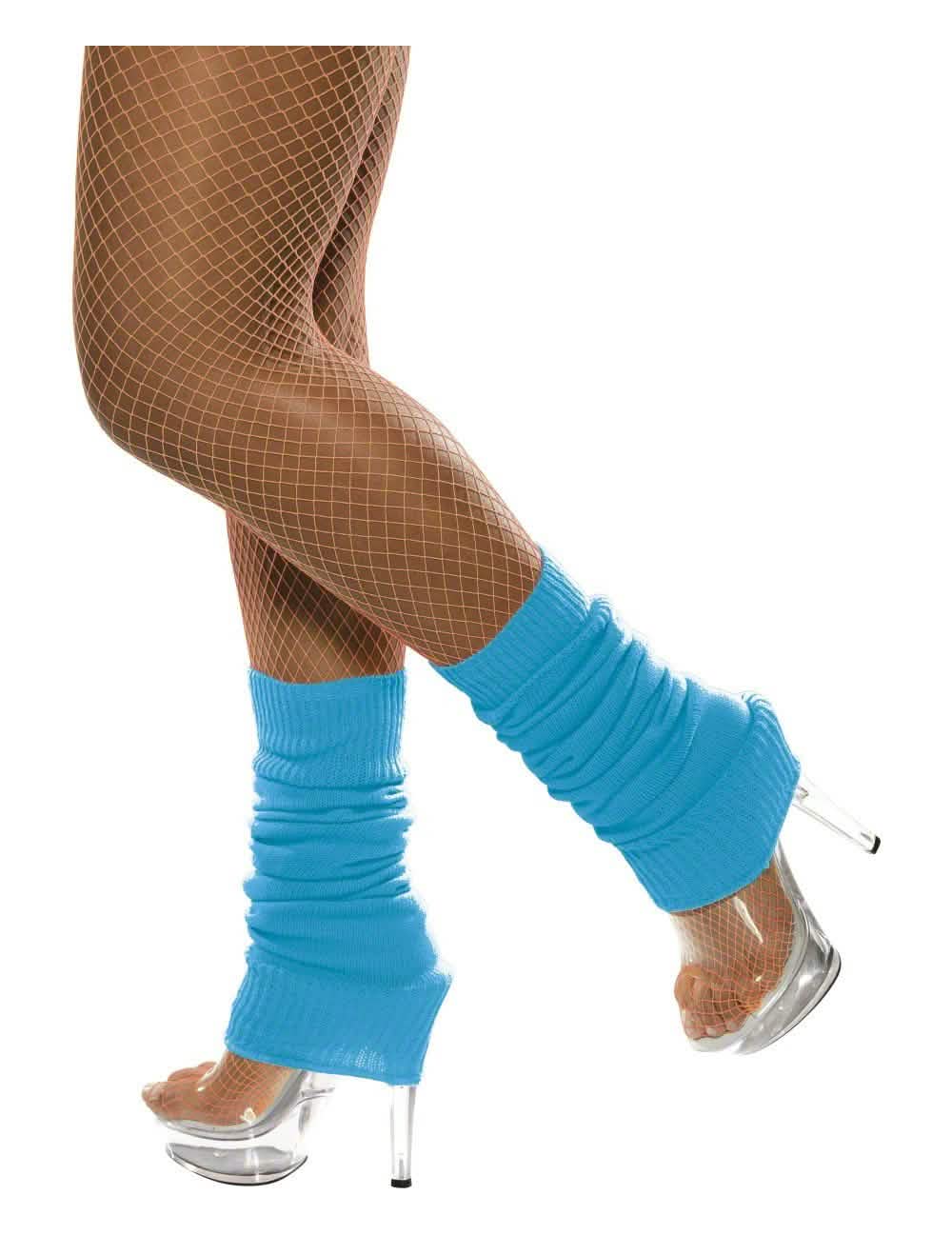 Vista de perfil das leggings para mulher azuis