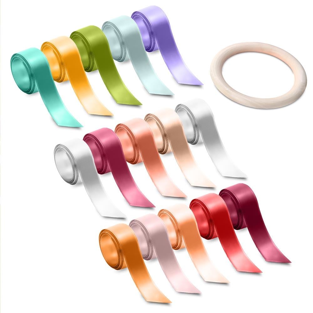 Jogo das fitas para casamento, 15 fitas multicoloridas