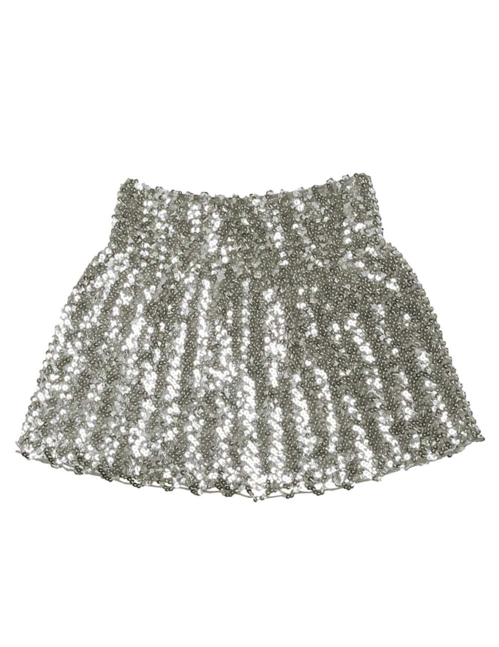 Vue à plat de la jupe à sequins pour femme