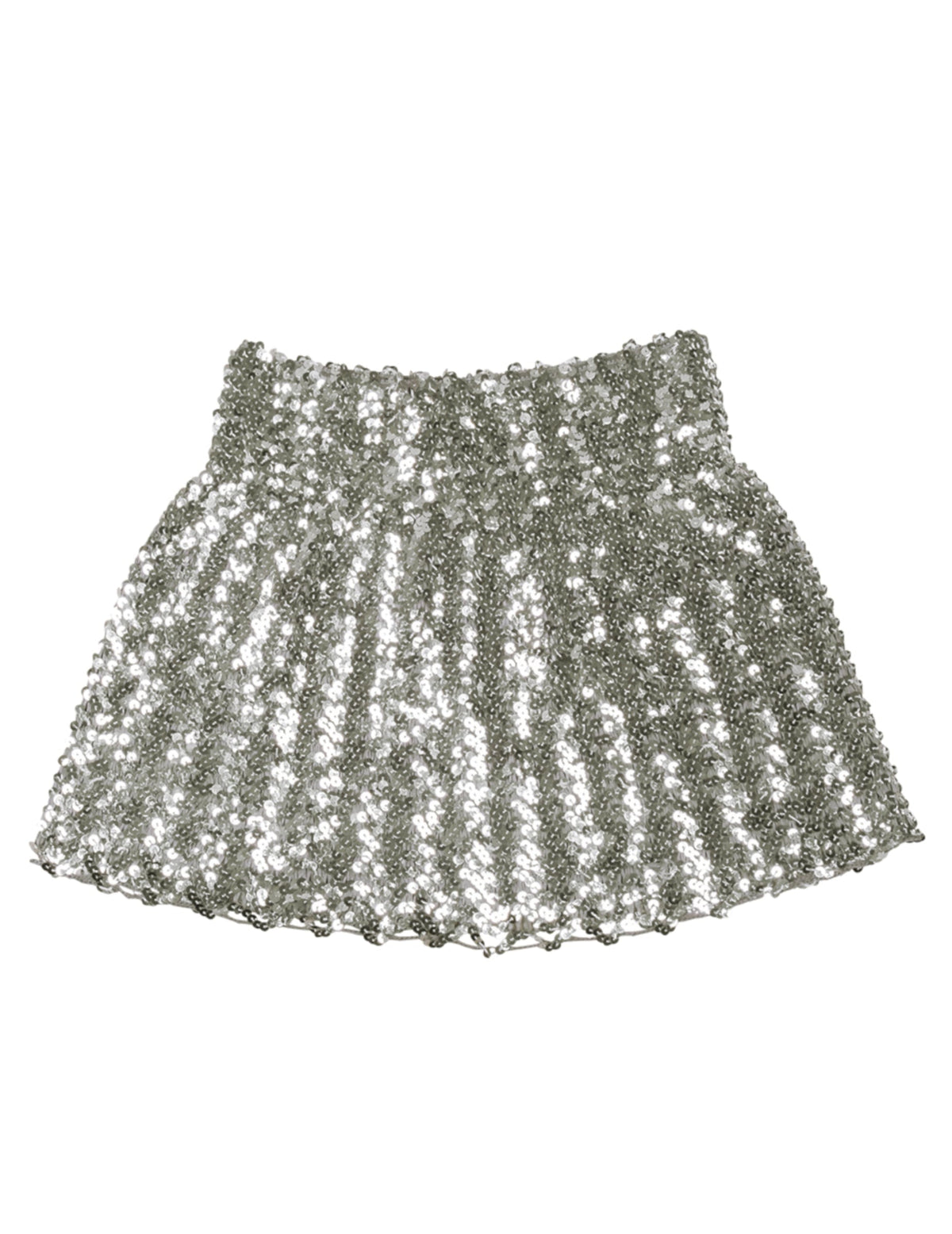 Vue à plat de la jupe à sequins pour femme