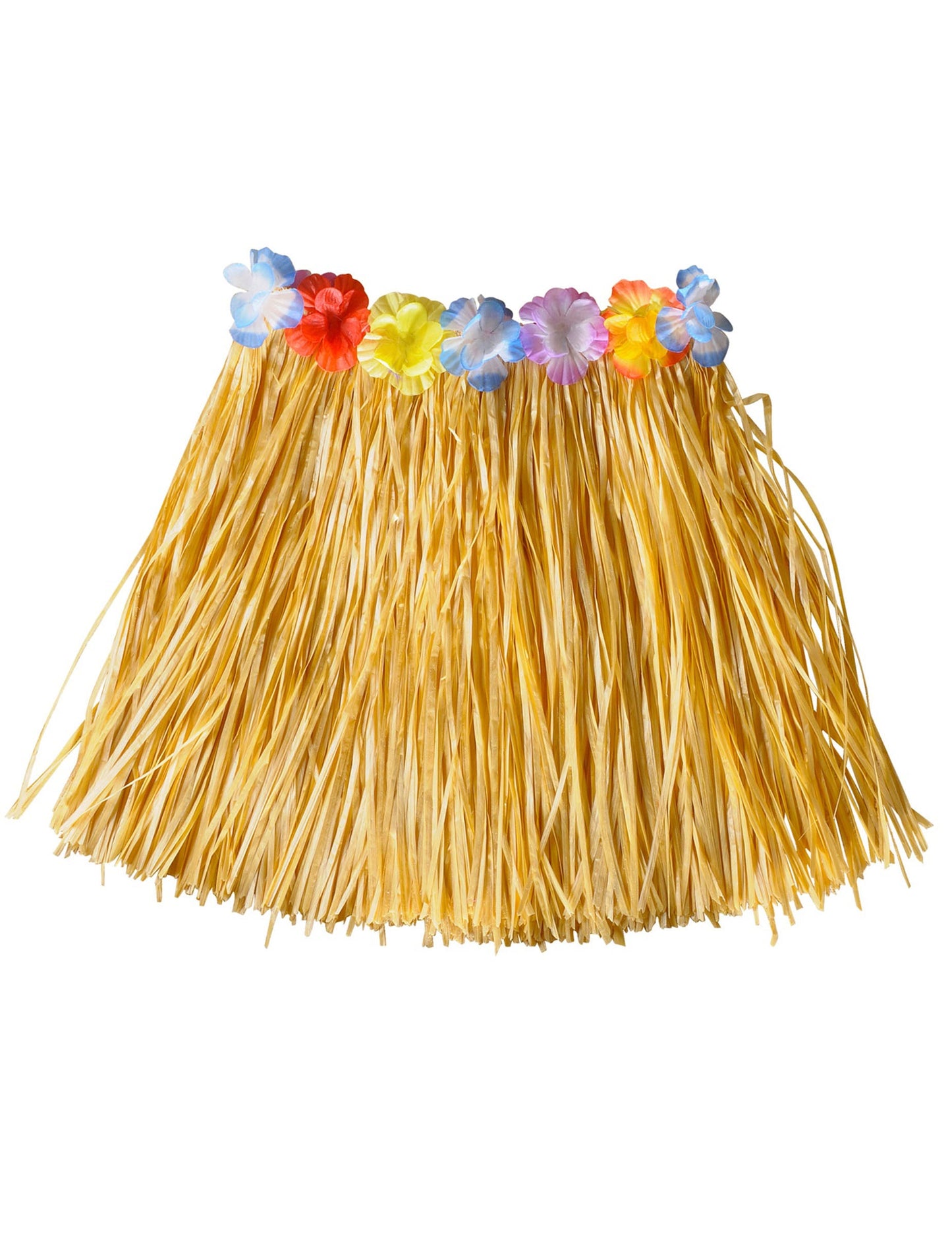 Détail de la ceinture fleurie de la jupe hawaïenne pour enfant