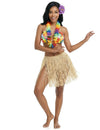 Jupe raphia Hawaï pour adulte beige naturel