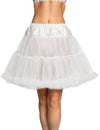 Jupon mi-long pour femme blanc en tulle volumineux
