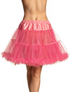 Jupon mi-long rose pour femme en tulle vaporeux