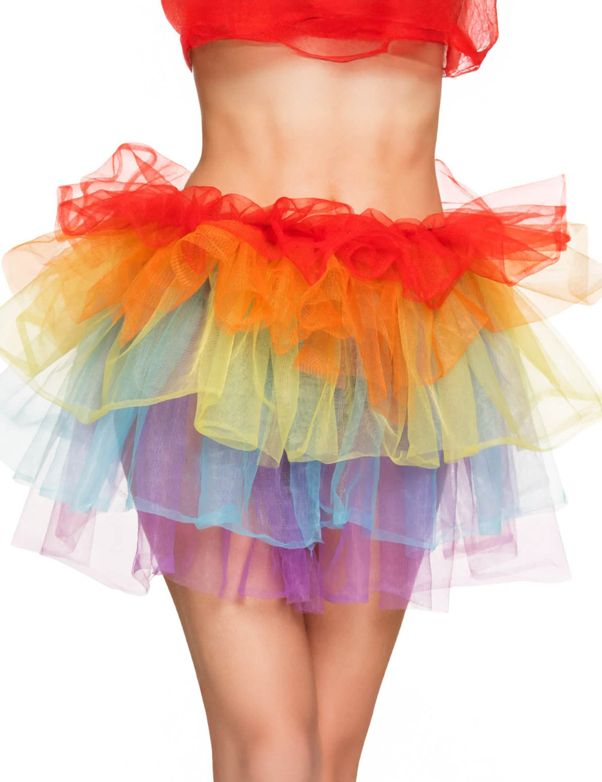 Saiote multicores para mulher arco-íris em tule