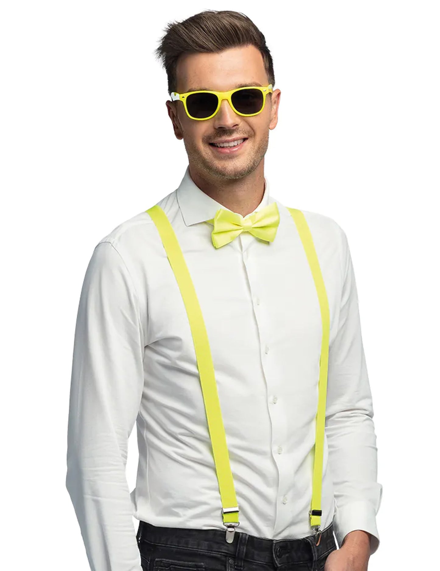 Kit de acessórios de 3 peças amarelo fluorescente UV