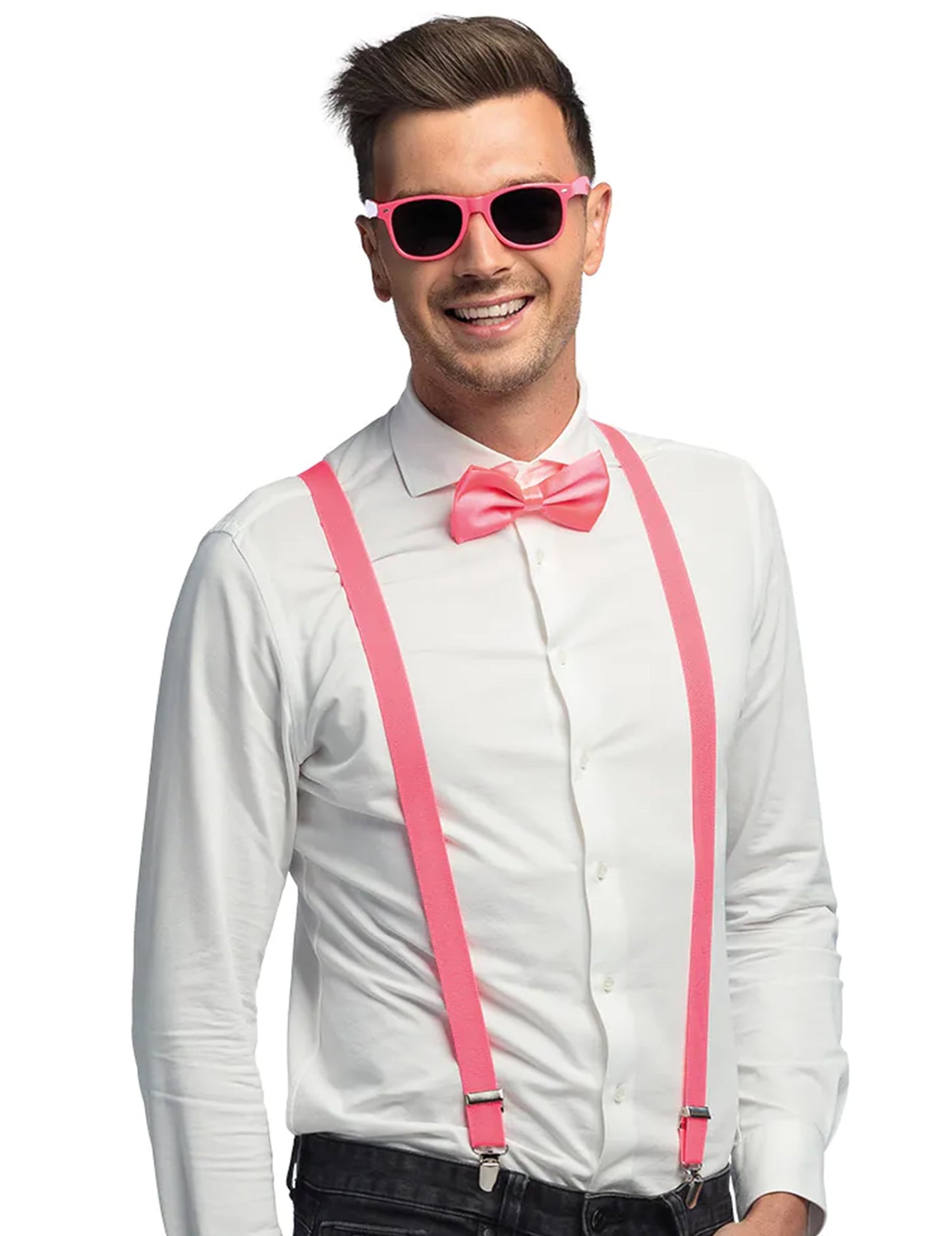 Kit de acessórios de 3 peças rosa néon UV