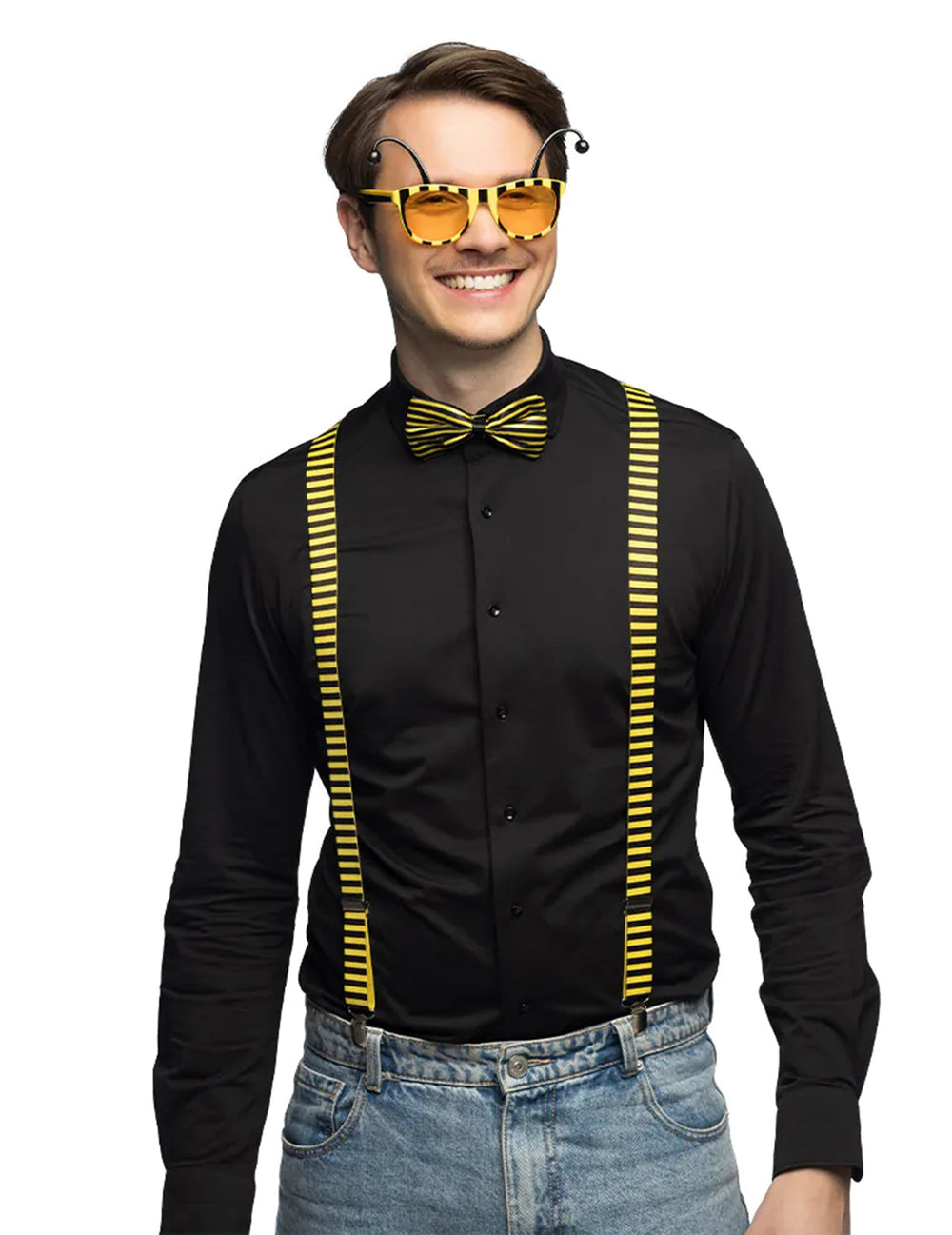 Vue de face du kit accessoires abeille pour adulte