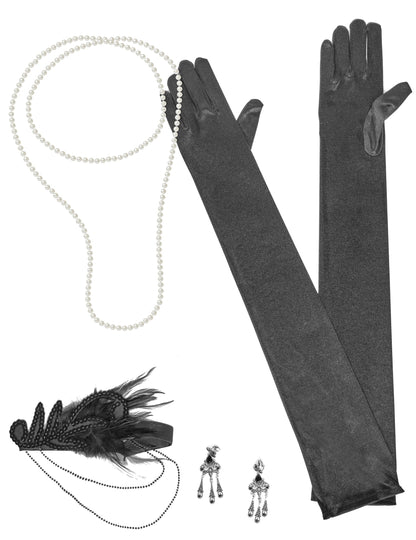 Kit de acessórios anos 20 mulher