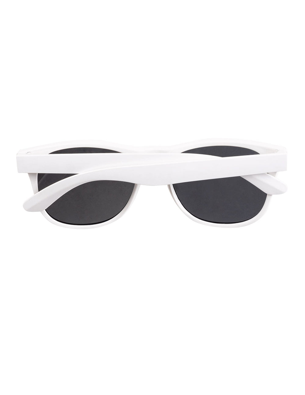 Vue des lunettes de soleil blanches pliées du kit d'accessoires arc en ciel