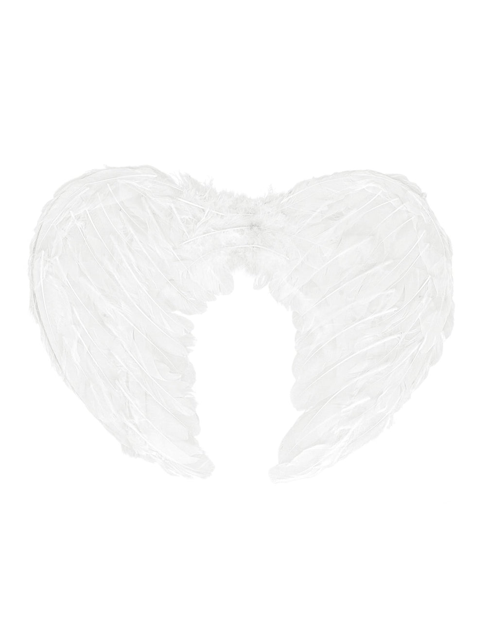 Détail des ailes en plumes blanches du kit accessoires d'ange
