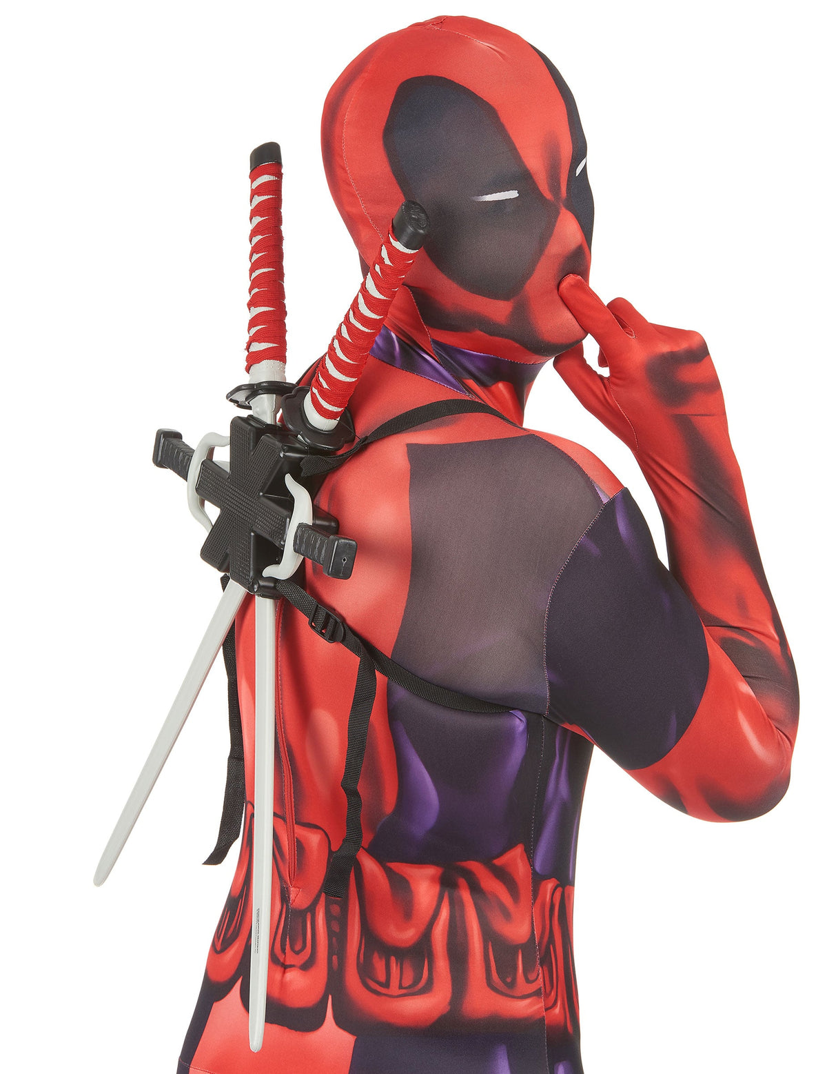 Vue de dos du harnais et des katanas du Kit accessoires Deadpool™