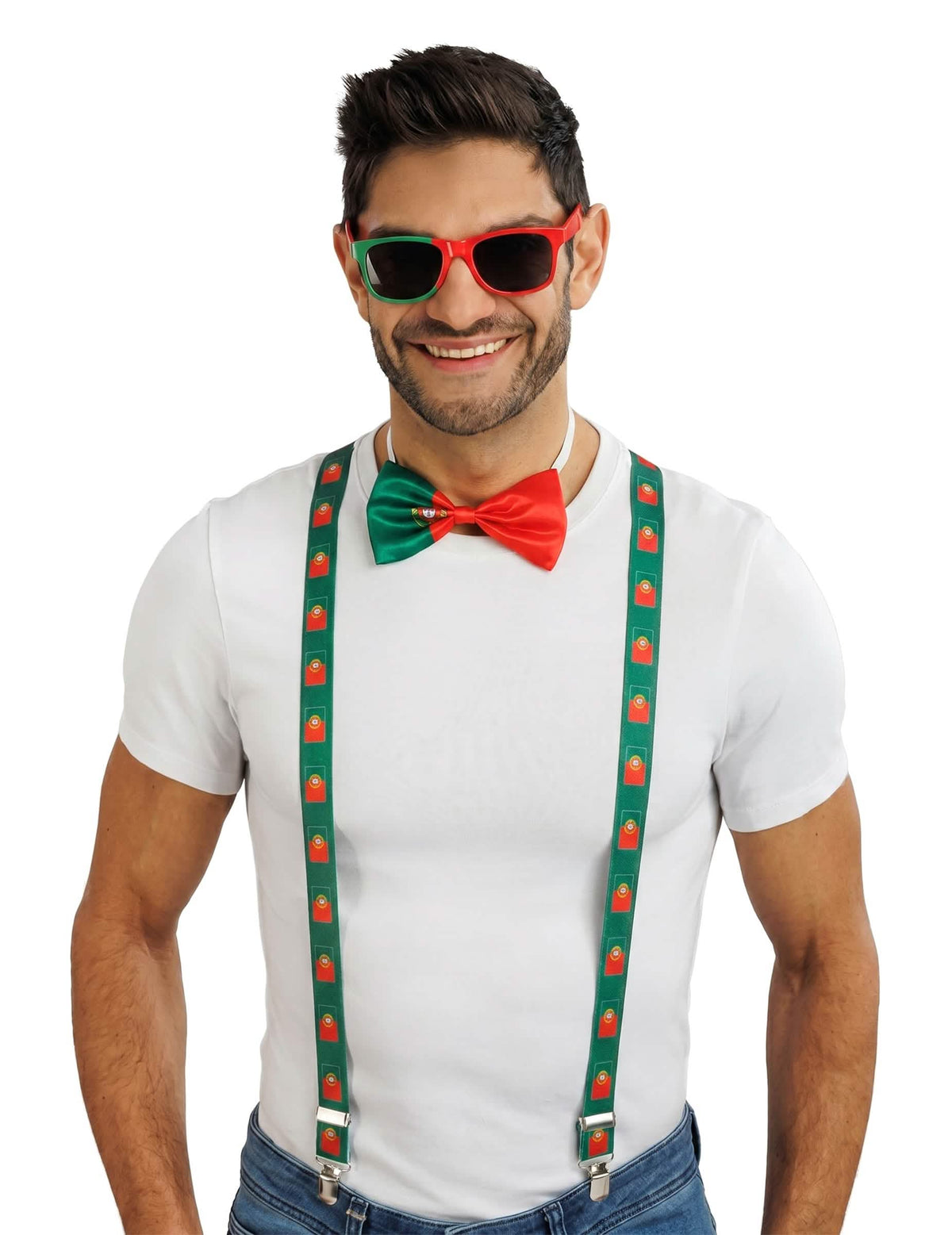 Kit de acessórios de adepto Portugal adulto