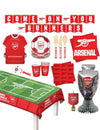 Kit de aniversário Arsenal Football Club 75 peças