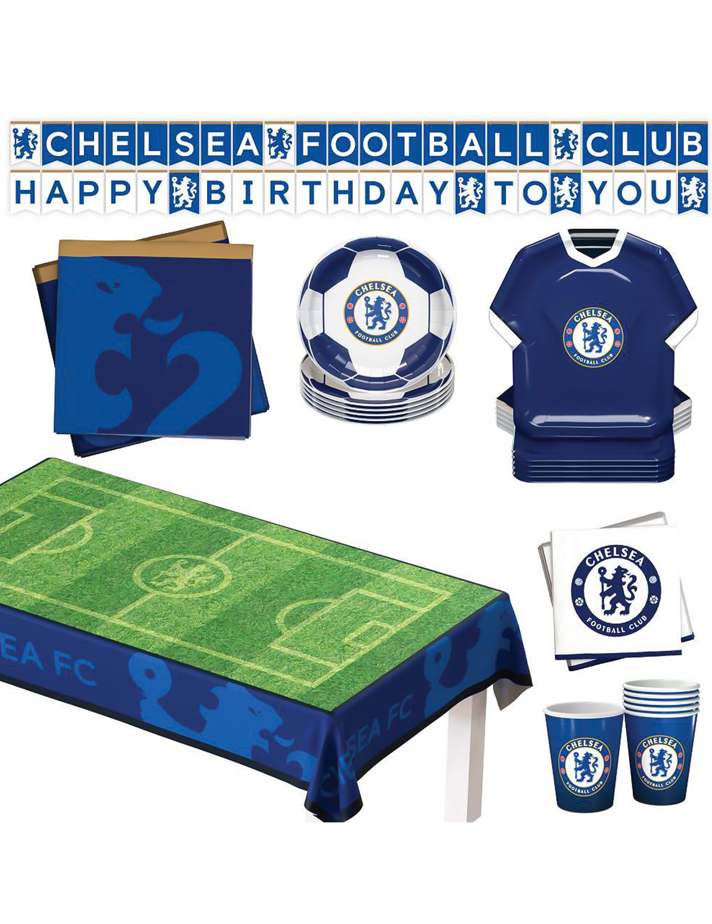Kit de aniversário Chelsea Football Club 44 peças