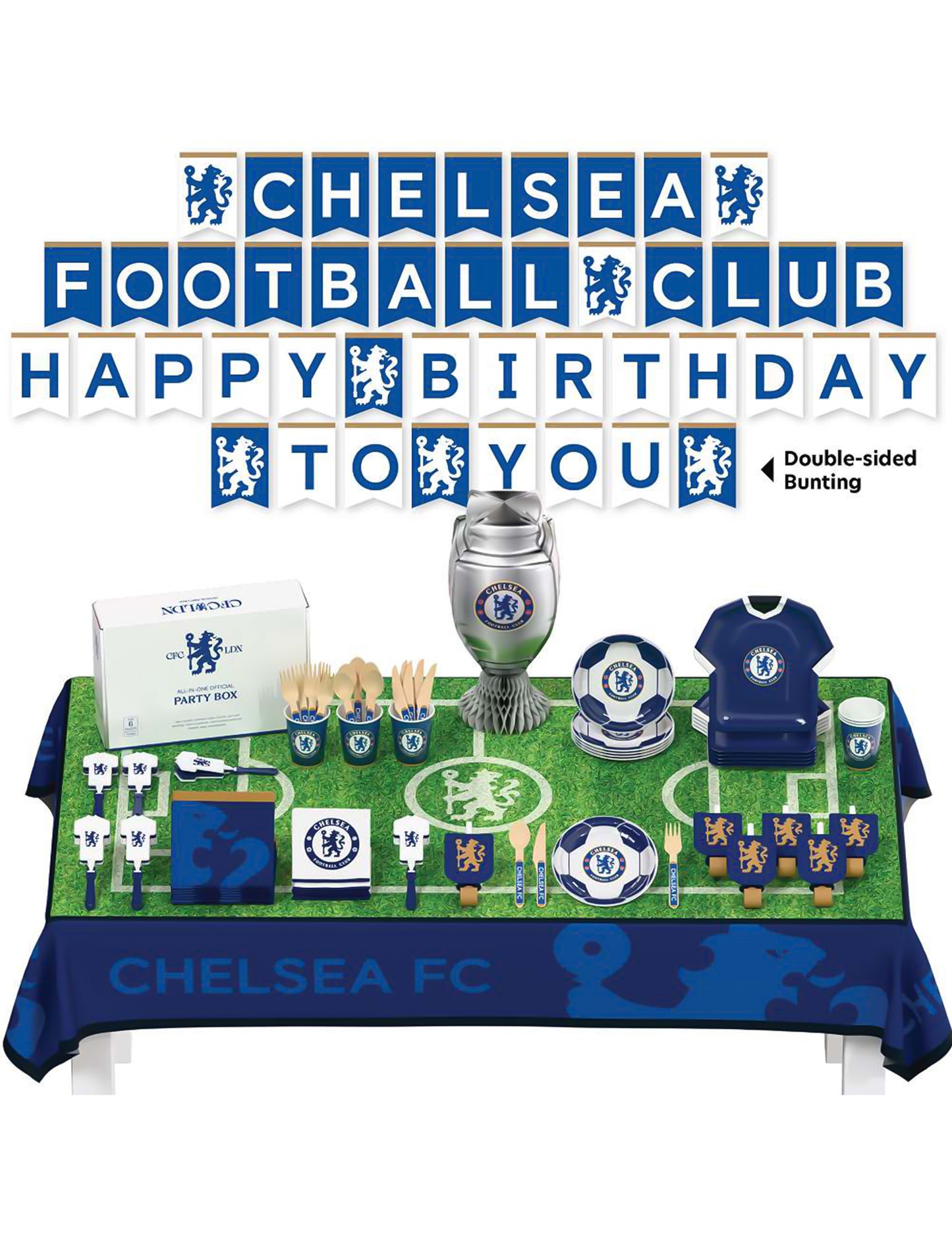 Kit de aniversário Chelsea Football Club 75 peças