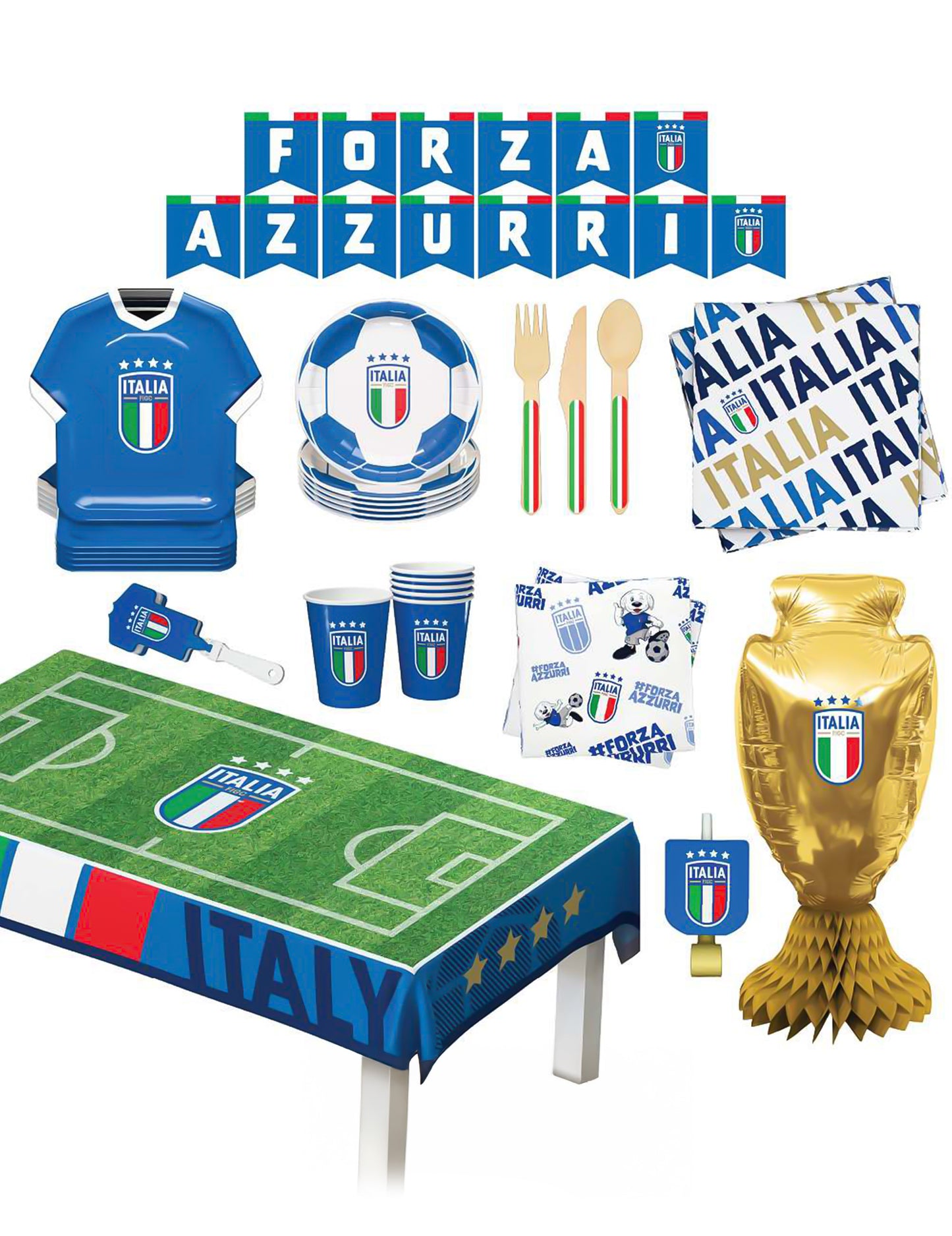 Kit de aniversário Federação Italiana de Futebol 75 peças