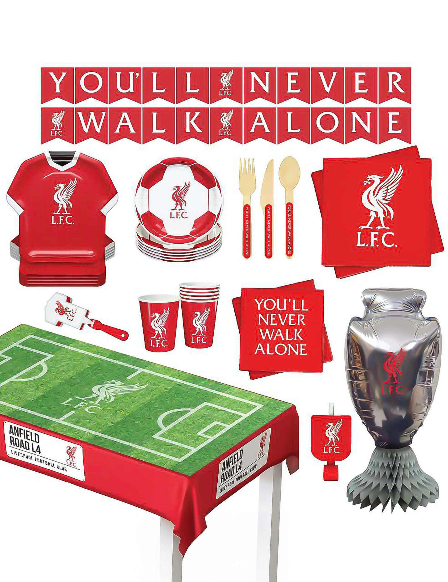 Kit de aniversário Liverpool Football Club 75 peças