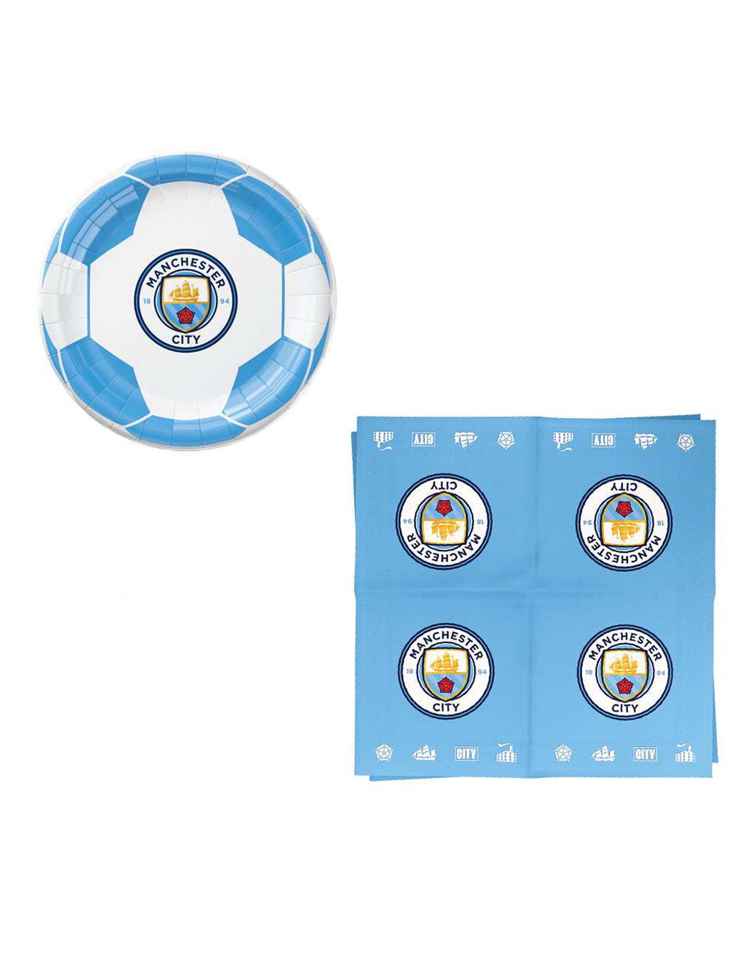 Kit de aniversário Manchester City Football Club 44 peças