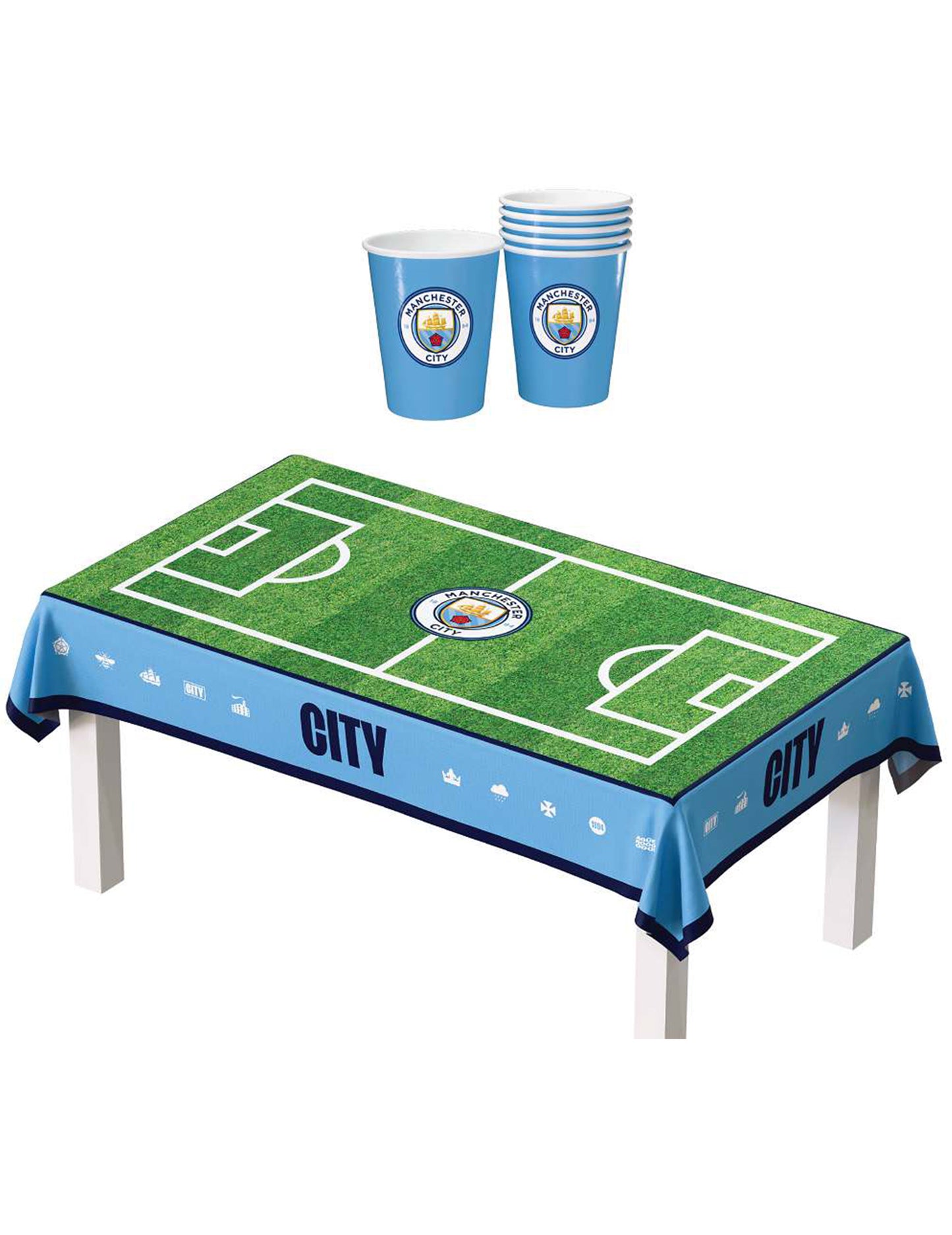 Kit de aniversário Manchester City Football Club 44 peças