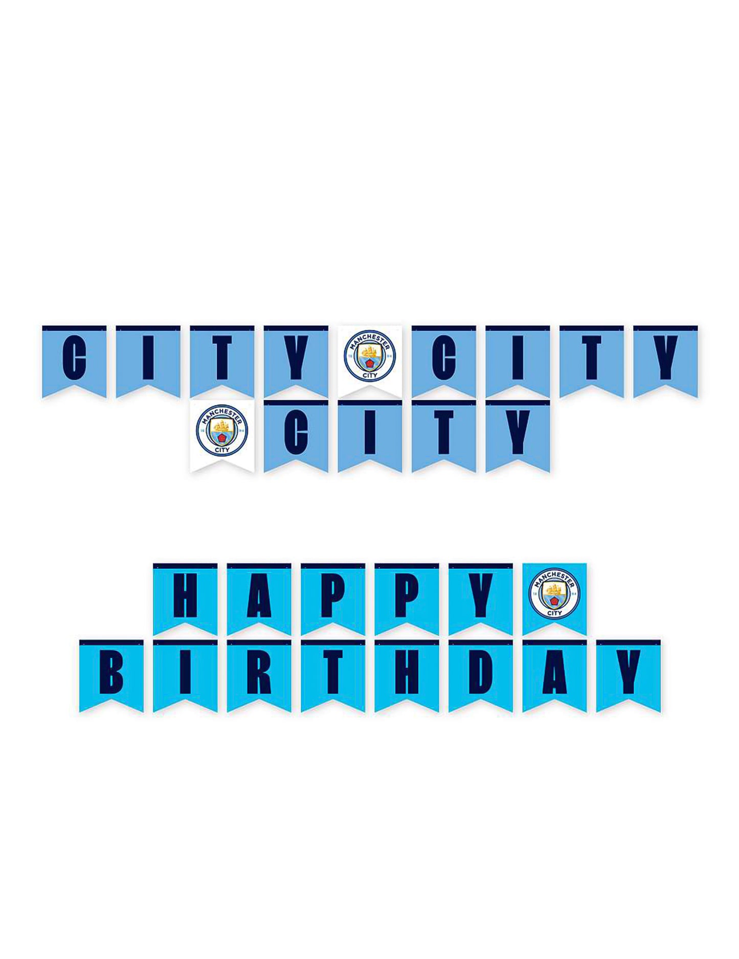 Kit de aniversário Manchester City Football Club 44 peças