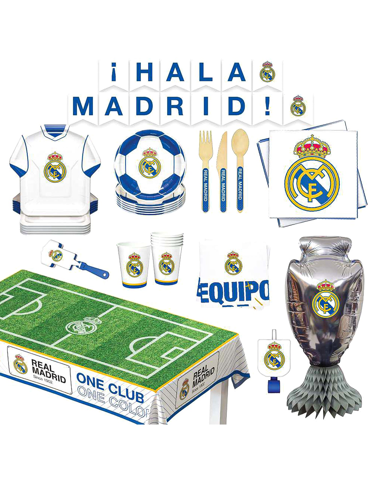 Kit de aniversário Real Madrid CF 75 peças