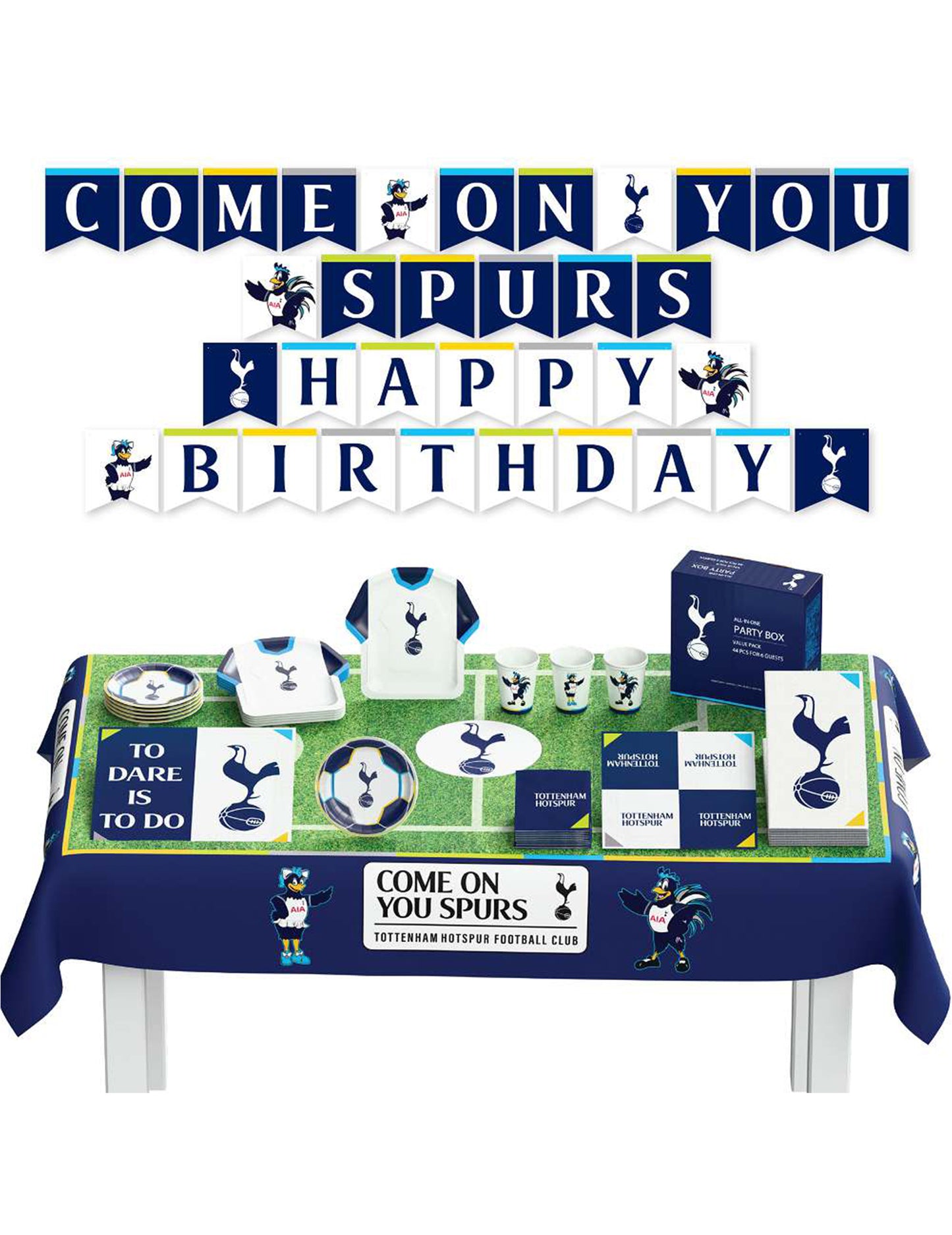 Kit de aniversário Tottenham Hotspur Football Club 44 peças