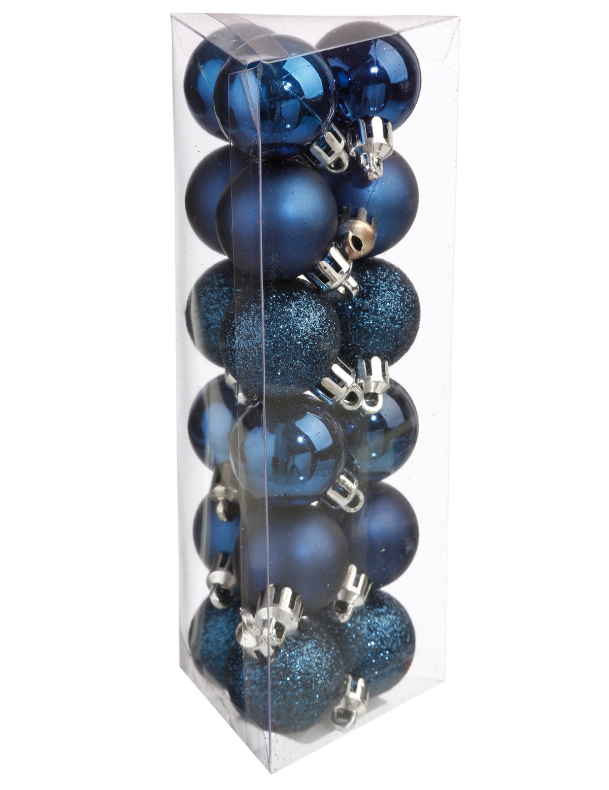Mini boules de noël bleu nuit mates et brillantes