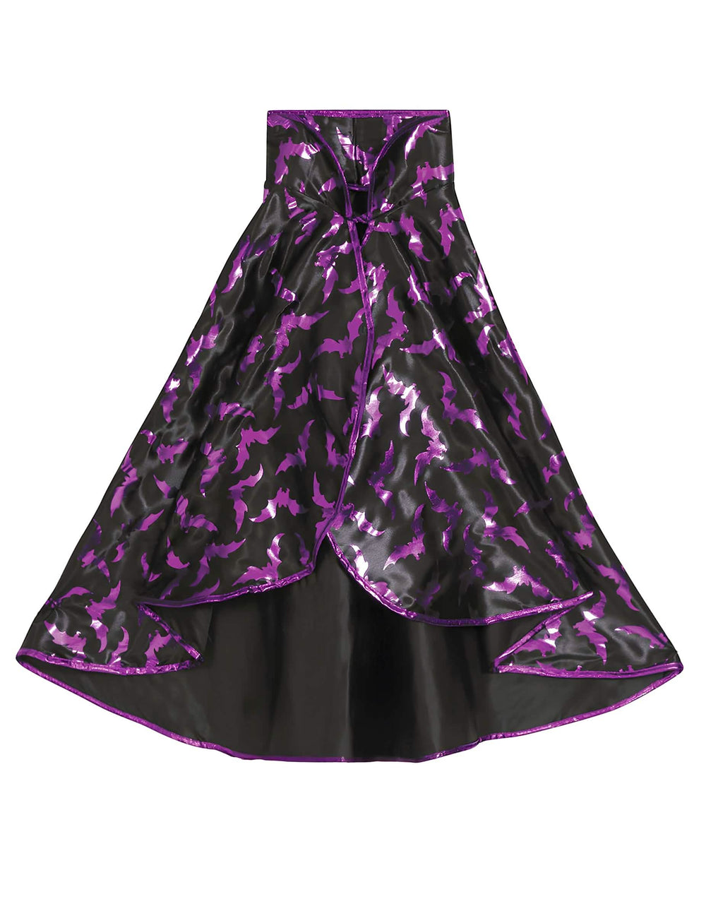 Vue de la cape du kit cape et chapeau de sorcière chauve-souris pour enfant