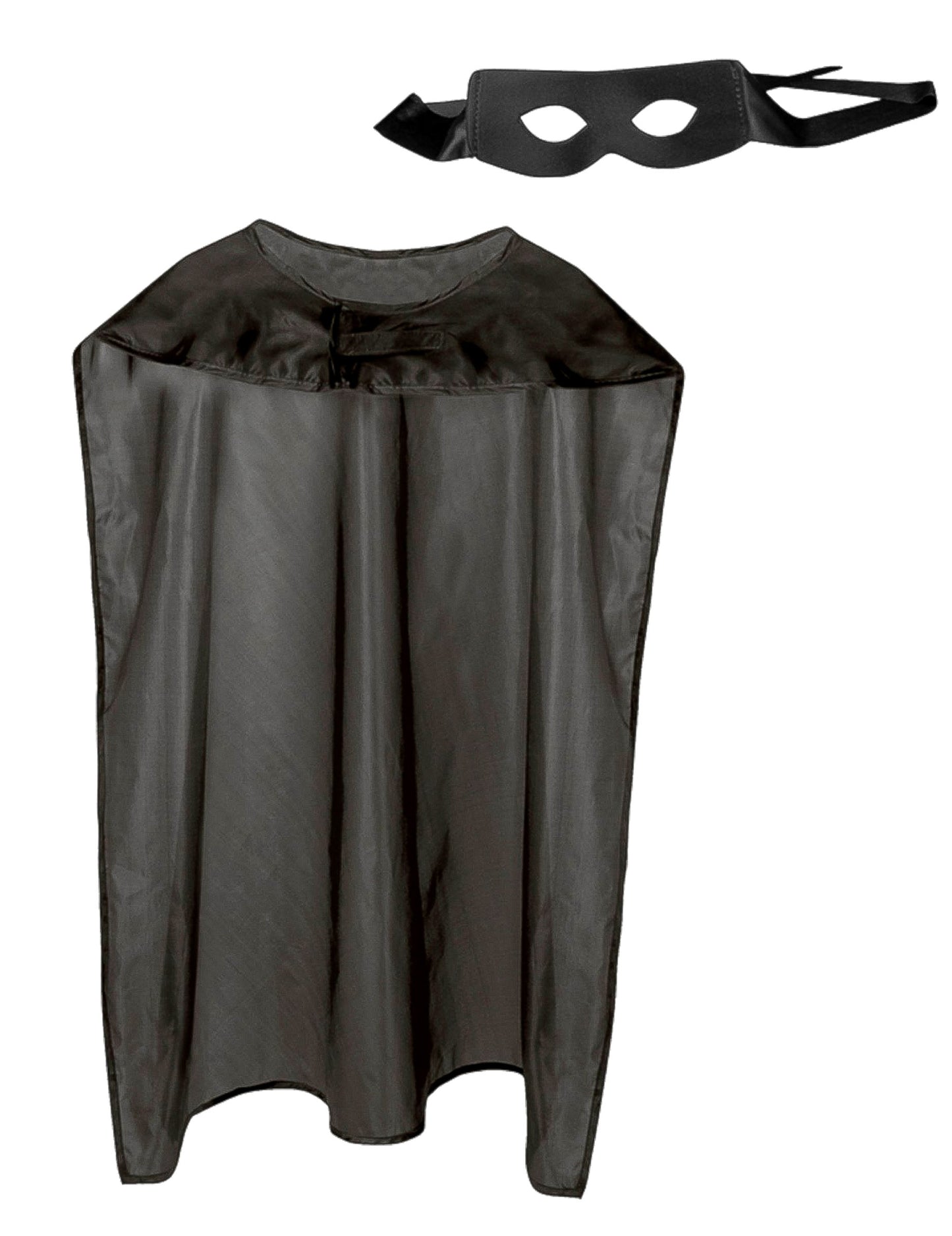 Kit cape et masque de super héros pour adulte noir