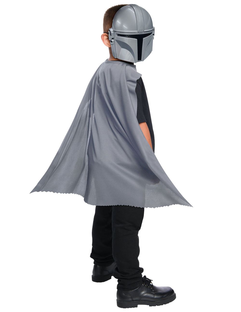 Kit cape et masque The Mandalorian pour enfant gris