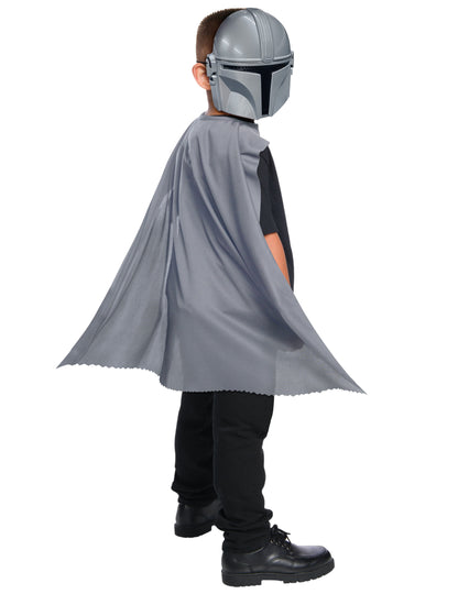 Kit cape et masque The Mandalorian pour enfant gris