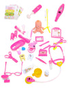 Kit d'accessoires de docteur pour enfant rose 39 pièces