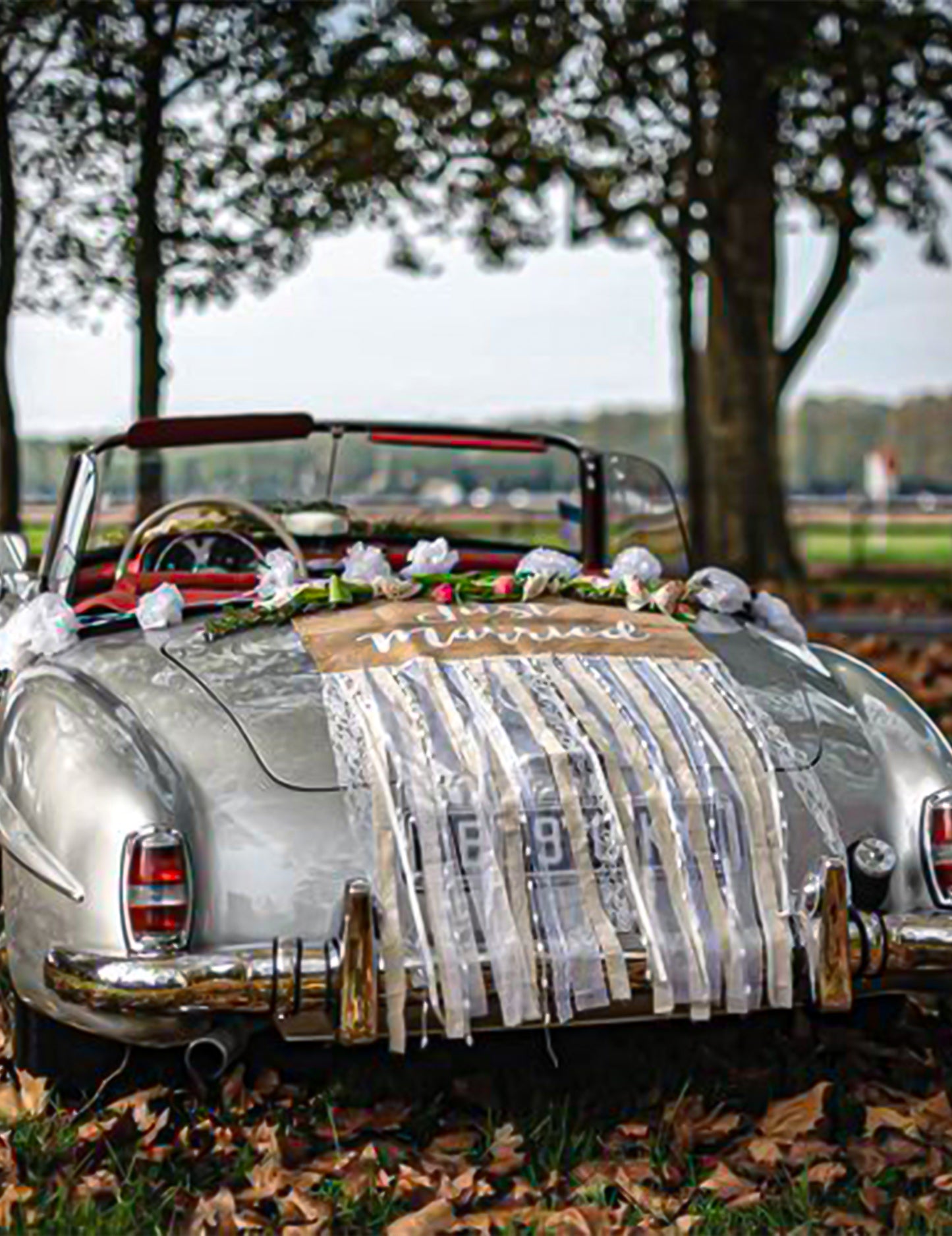 Kit de décorations voiture des mariés champêtre