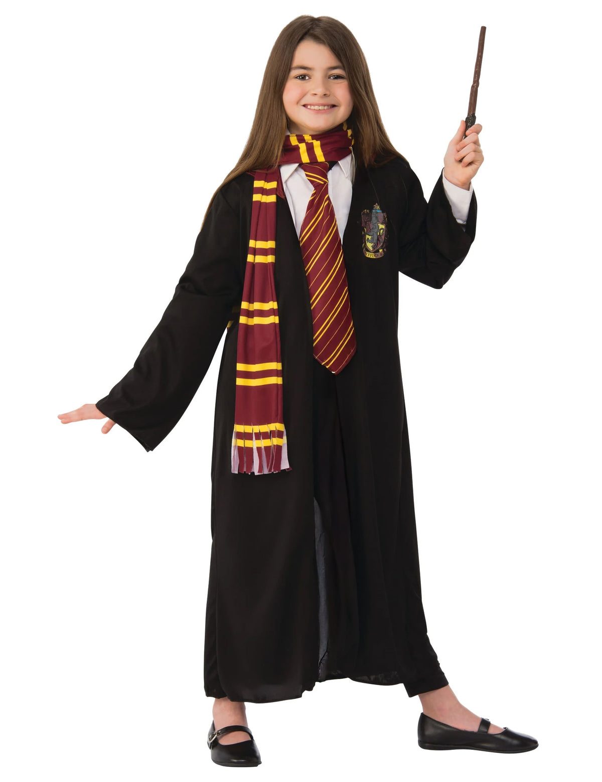 Vista geral do kit de disfarce e acessórios Harry Potter