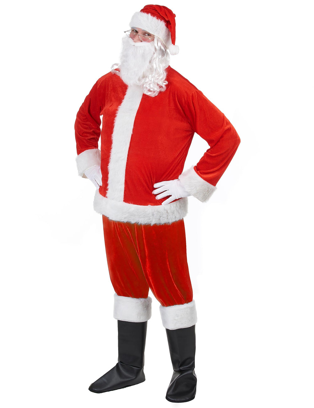 Vue de face du Kit déguisement Père Noël