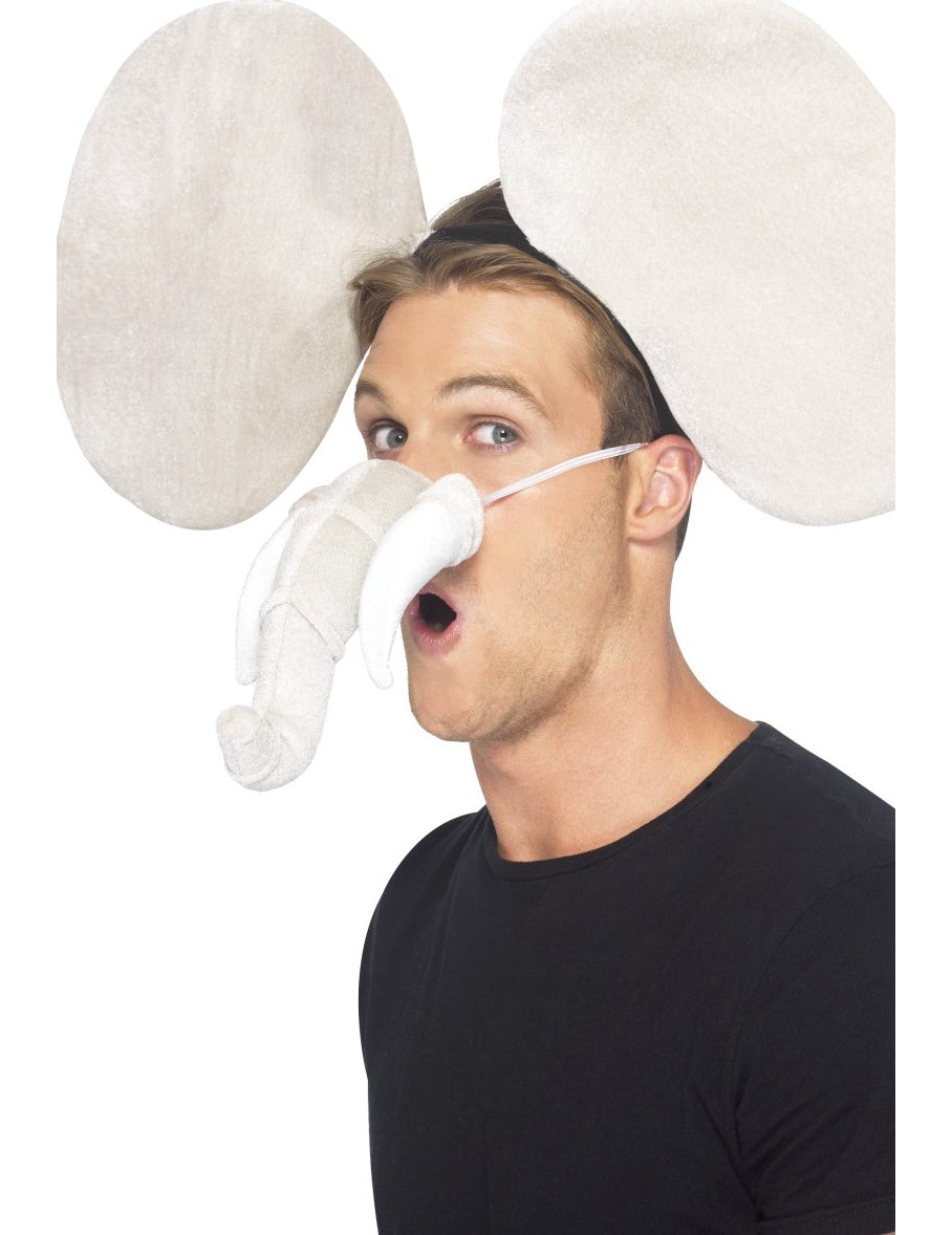 Kit éléphant pour adulte gris avec oreilles et trompe