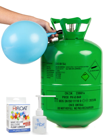 Kit garrafa grande de hélio até 50 balões com Hi-Float