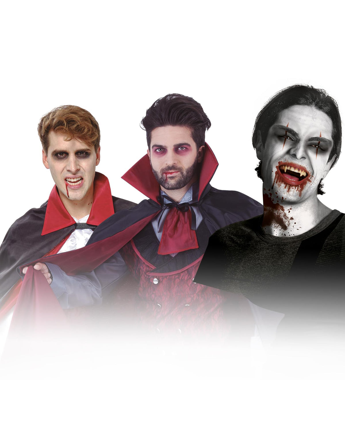 Exemples de maquillage du Kit maquillage et accessoires vampire