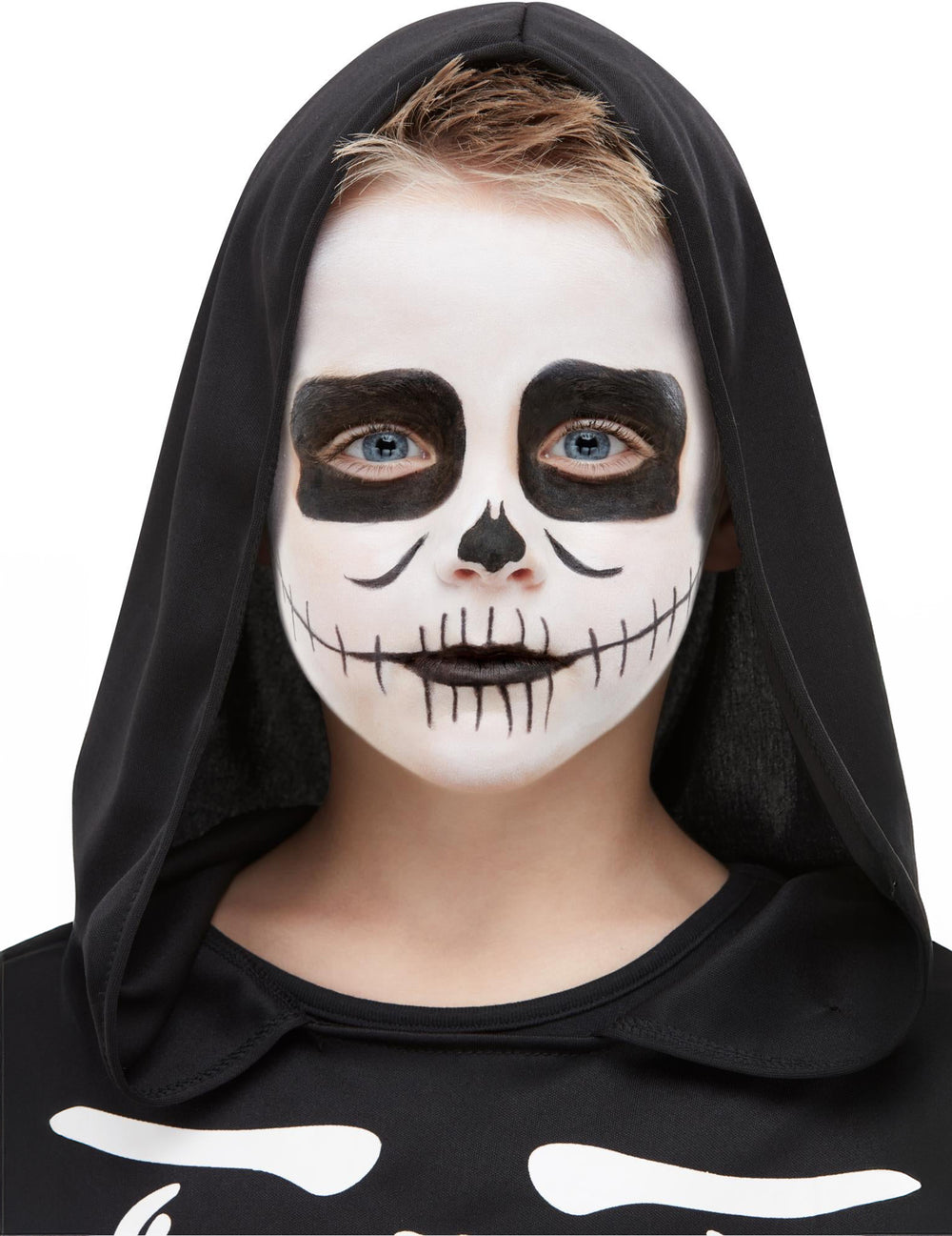 Kit maquillage squelette pour enfant noir et blanc