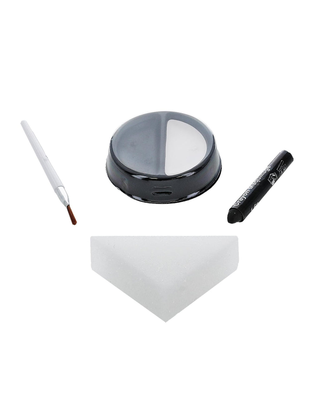 Détail des accessoires du kit maquillage squelette pour enfant