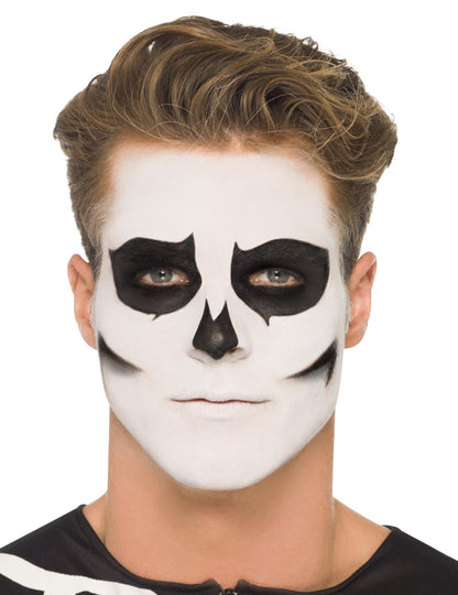 Portrait de face du Kit maquillage squelette phosphorescent pour adulte