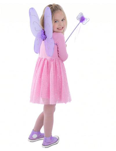 Kit borboleta violeta para menina