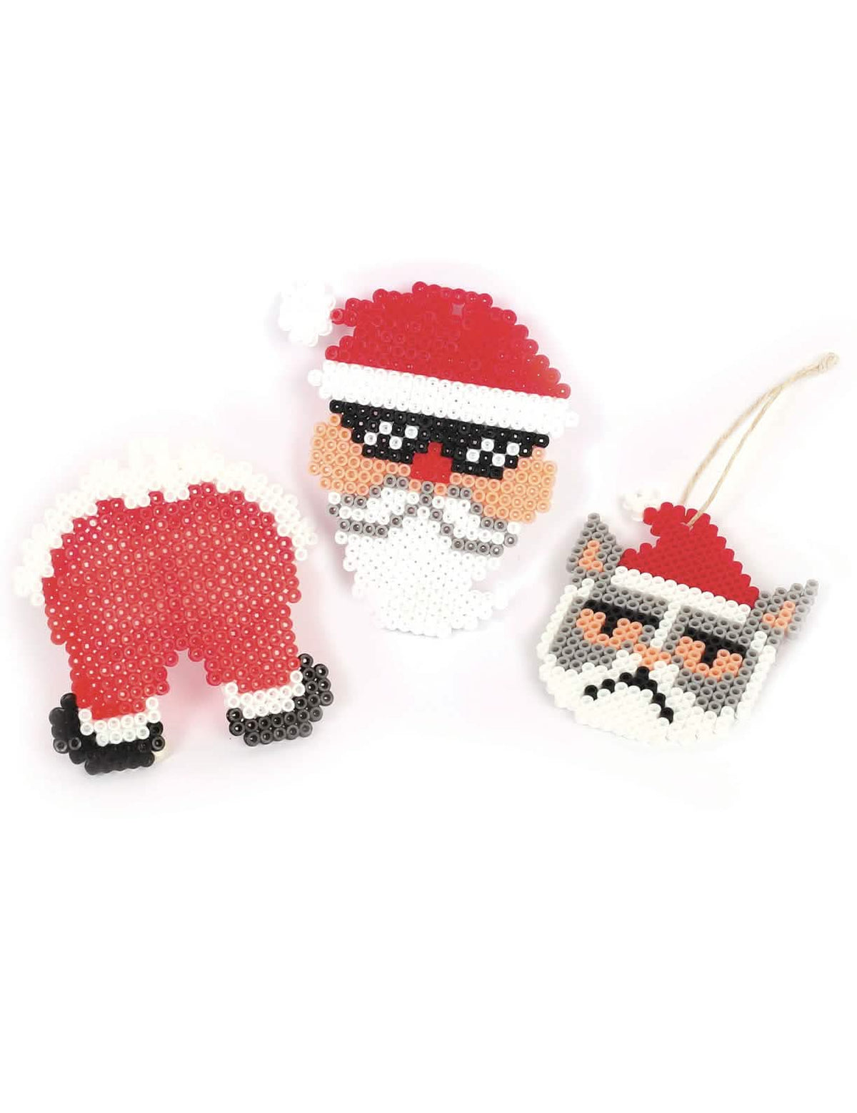 Exemplos de criações do Kit de pérolas para passar pai natal