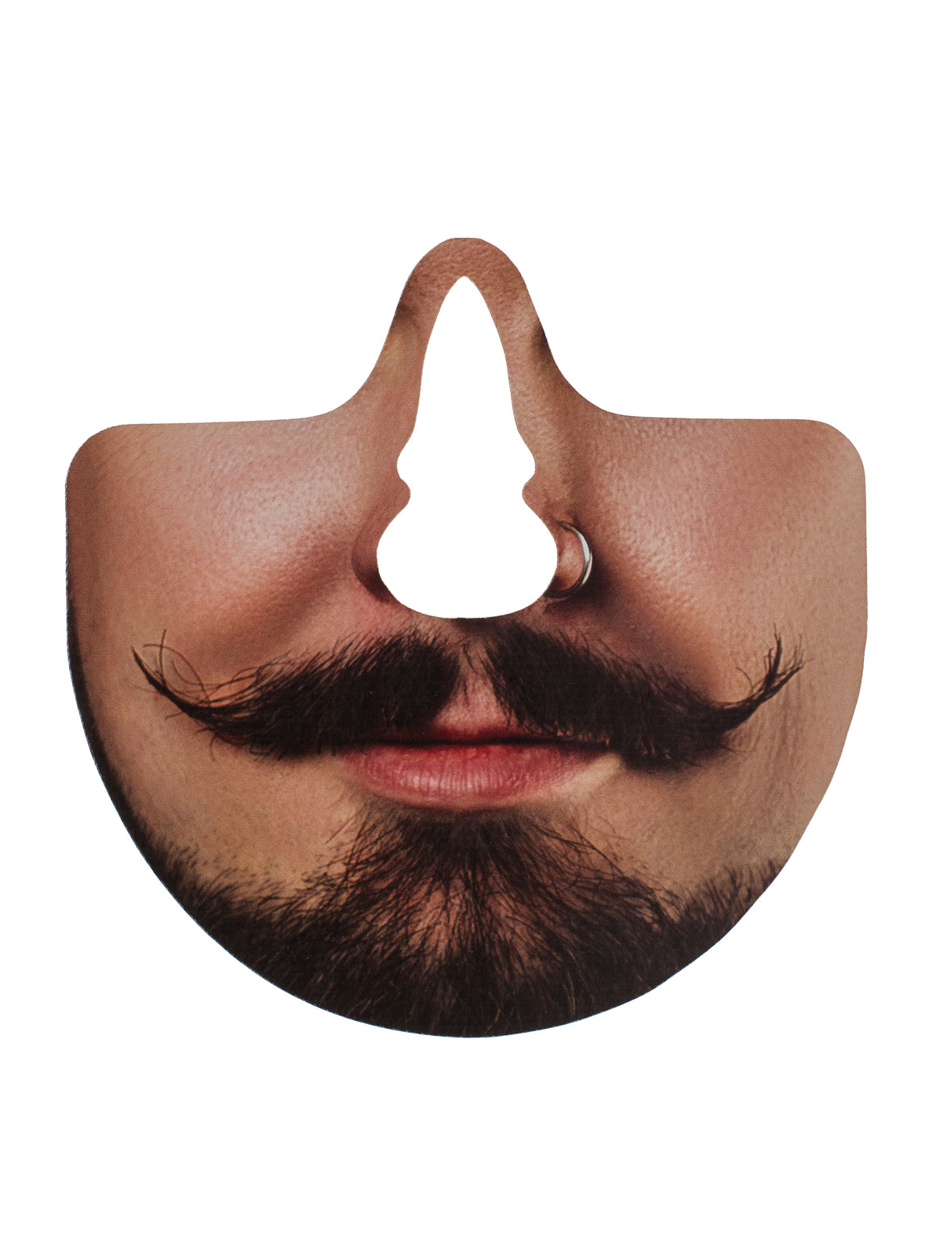Bouche d'homme avec moustache et barbiche du kit photobooth bouches humoristiques
