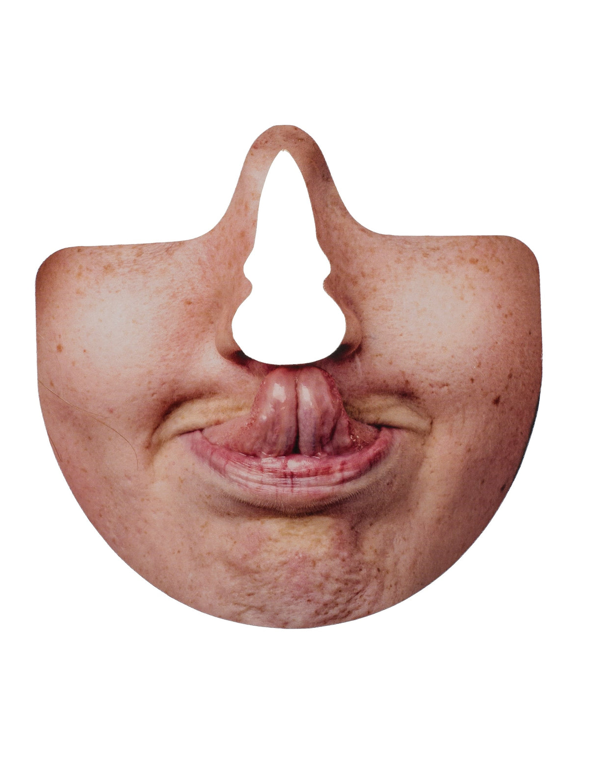 Détail d'un accessoire de bouche qui tire la langue du kit photobooth bouches humoristiques