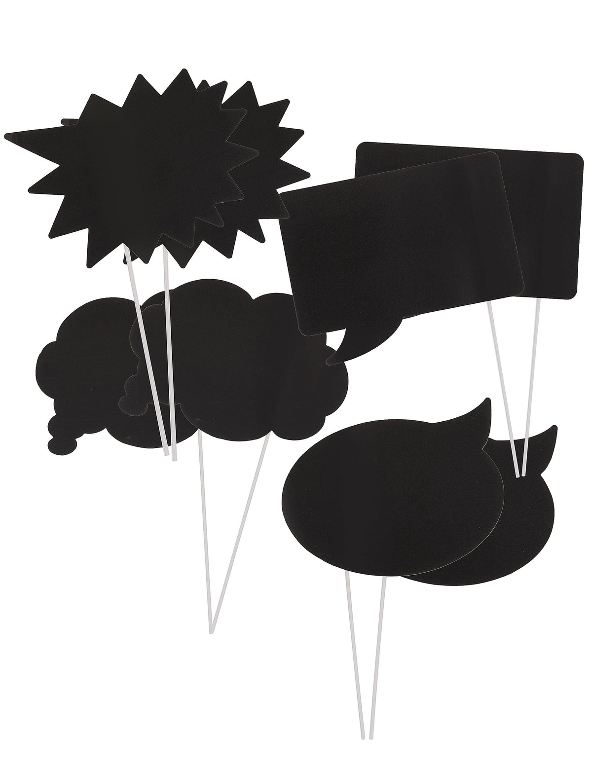 Kit photobooth bulles personnalisables pour fête noires