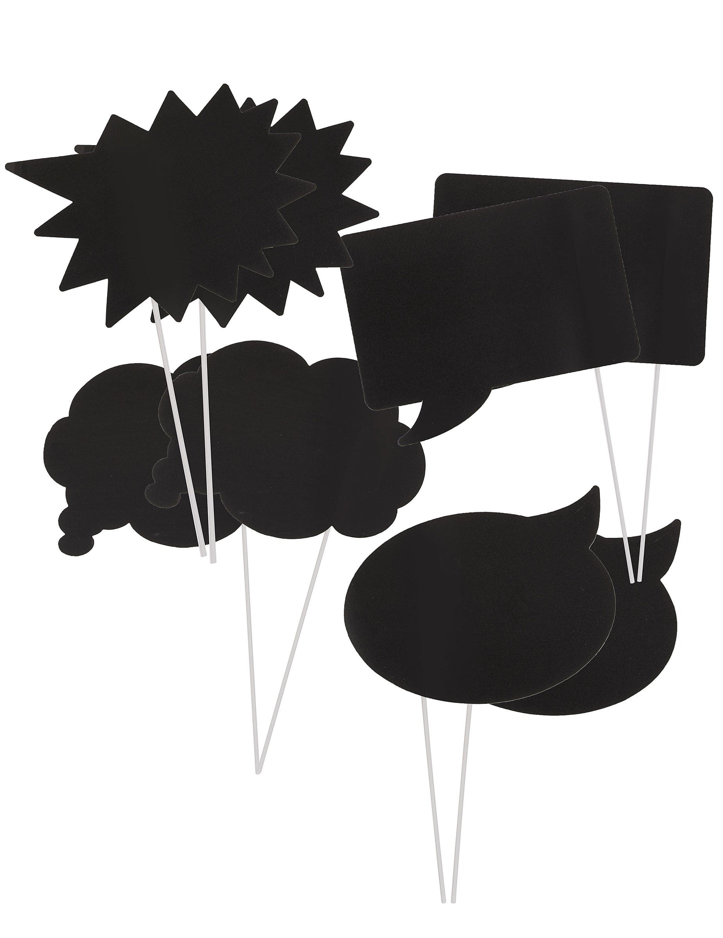 Kit photobooth bulles personnalisables pour fête noires
