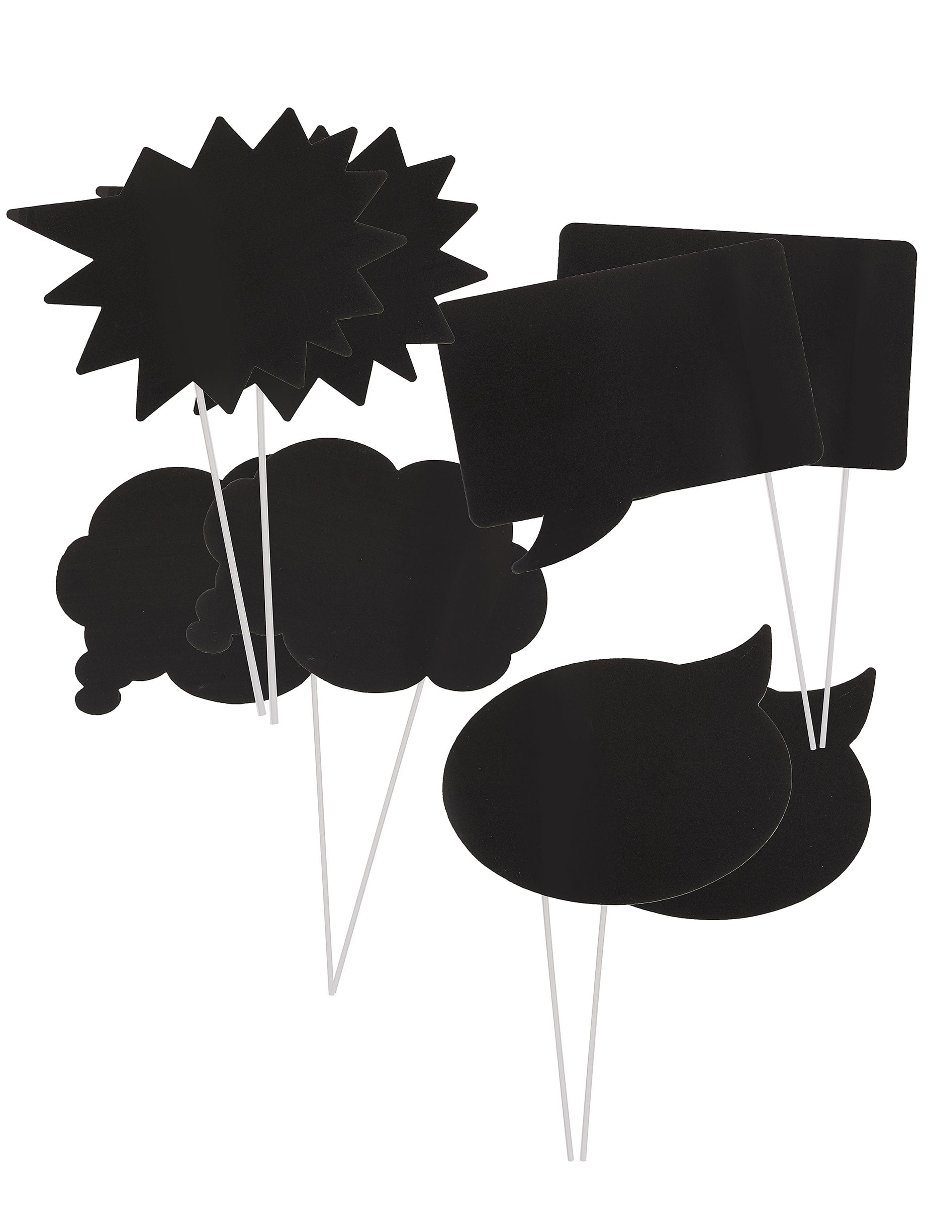 Kit photobooth bulles personnalisables pour fête noires